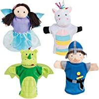 Juego de títeres de mano de felpa y fieltro roba- figuras de títeres de 4 piezas- títeres de mano para teatro de títeres…